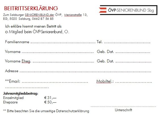 Seniorenbund | Wir in Salzburg | Salzburger Volkspartei